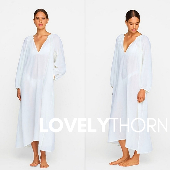 MIKOH // ltd ed aniwa plunge hook & eye voluminous maxi dress resort '23 - Picture 1 of 15